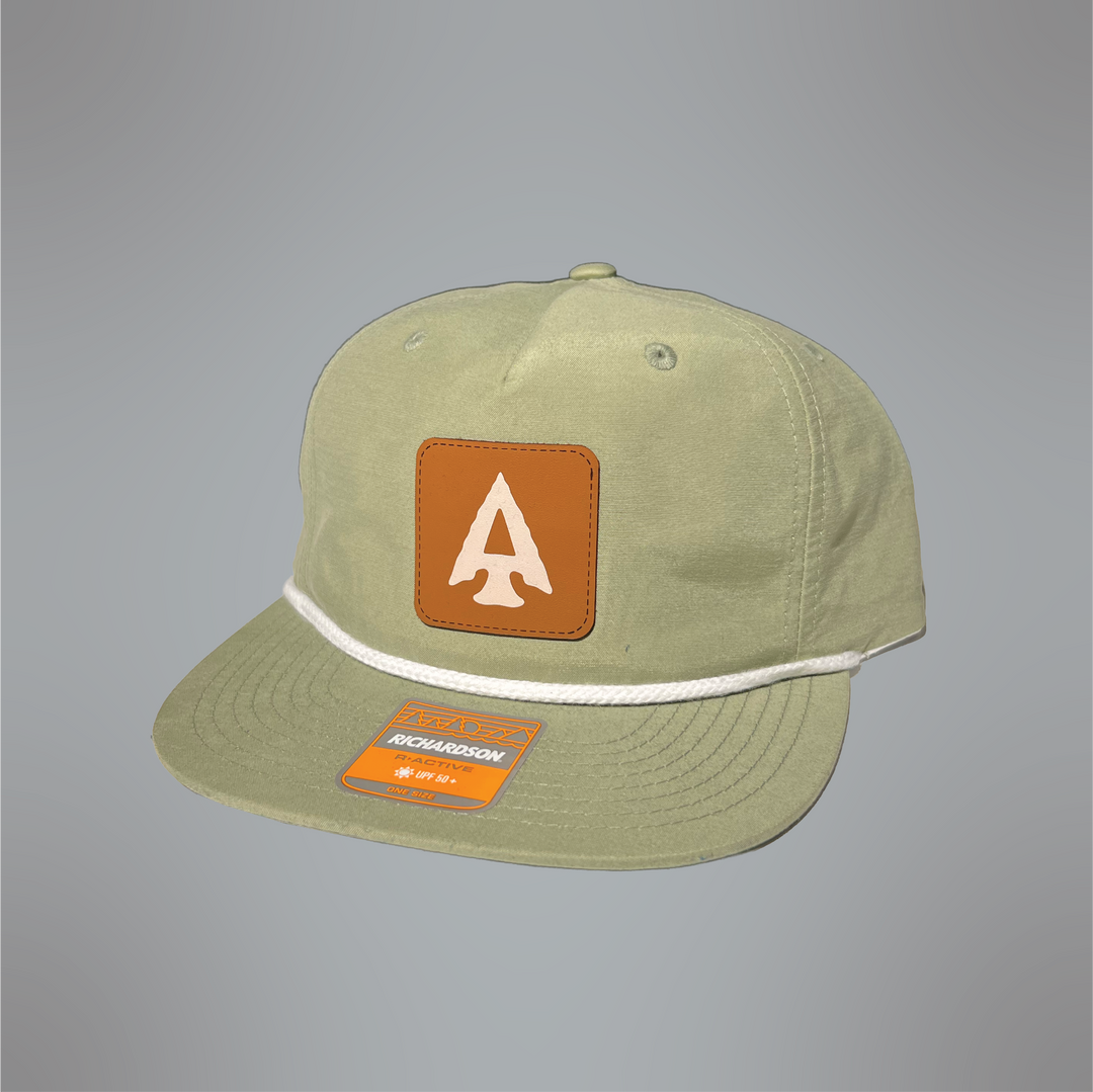 Sage with Leather Patch Hat
