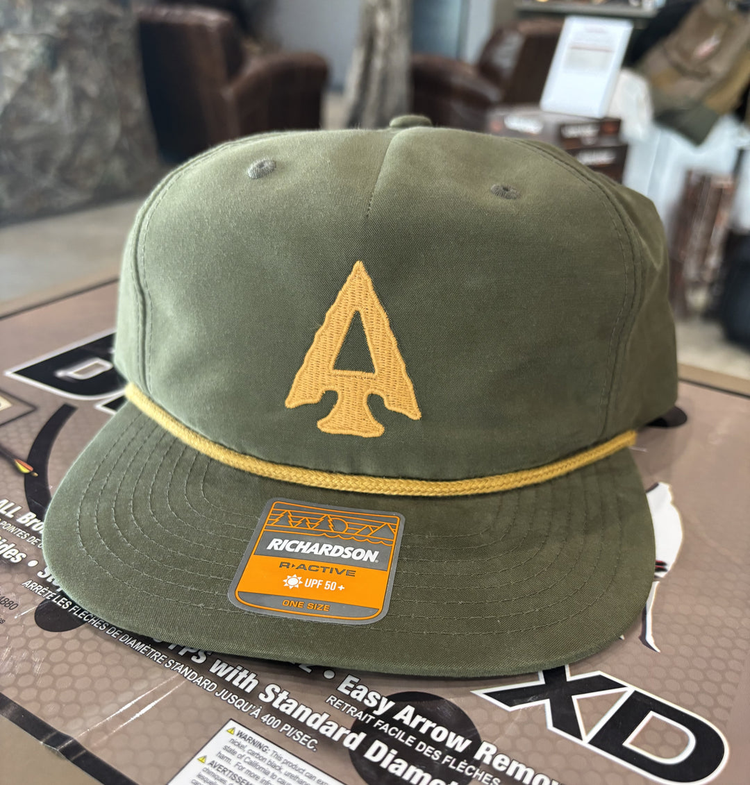 Loden/ Amber Gold Gramps Circle Logo Hat
